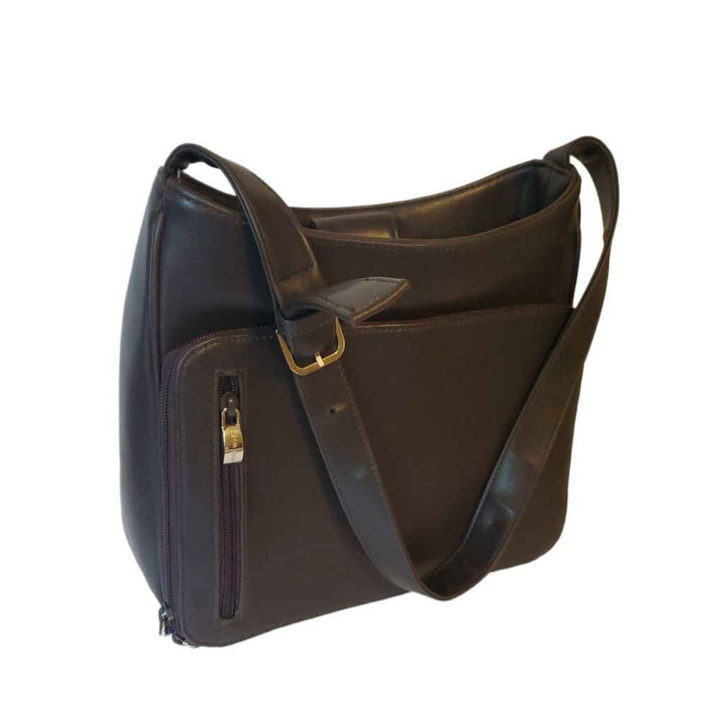 Nine West Leather Shoulder Handbag/ Purse. Color Brown